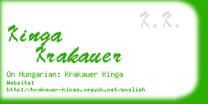 kinga krakauer business card